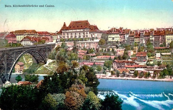 Kirchenfeldbrücke und Casino, Bern Vorderseite