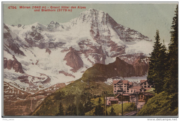 Mürren - Grand Hotel des Alpes und Breithorn