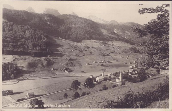 Alt St. Johann mit Churfürsten, Churfirsten Vorderseite