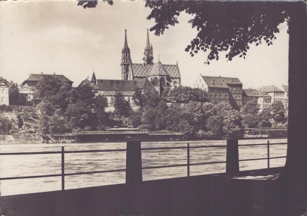 Basel. Münster mit Pfalz Vorderseite