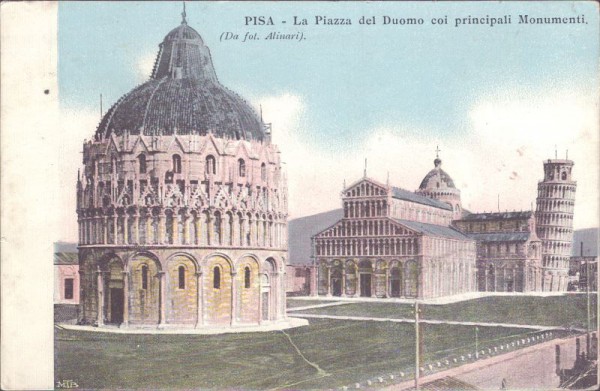 Pisa - La Piazza del Duomo coi principali Monumenti