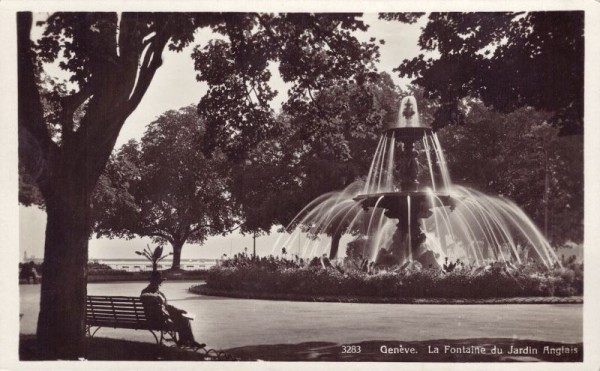 Genève - la fontaine du Jardin Anglais