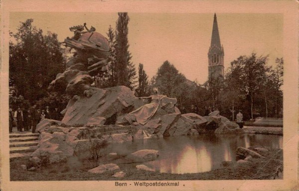 Bern - Weltpostdenkmal. 1917 Vorderseite