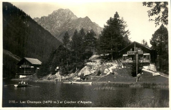 Lac Champex et Clocher d'Arpette Vorderseite