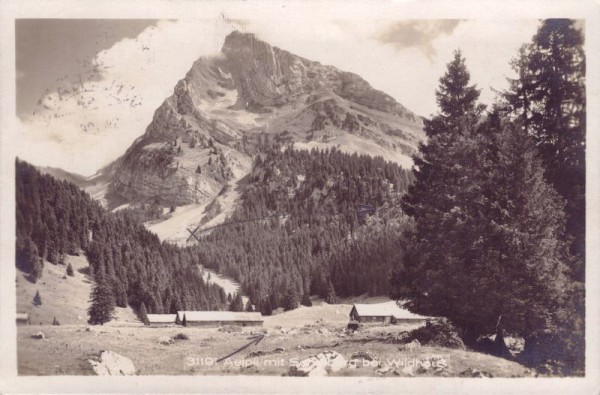 Aelpli mit Schafberg bei Wildhaus