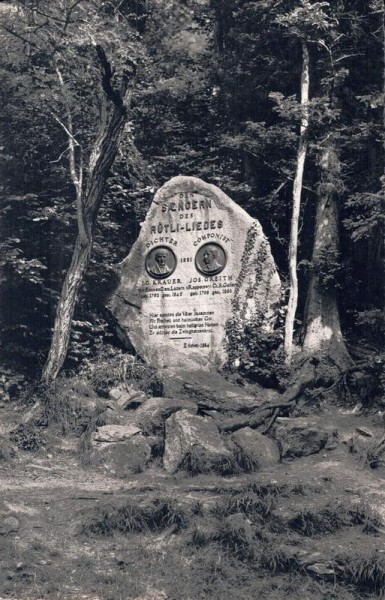 Gedenkstein auf dem Rütli Vorderseite