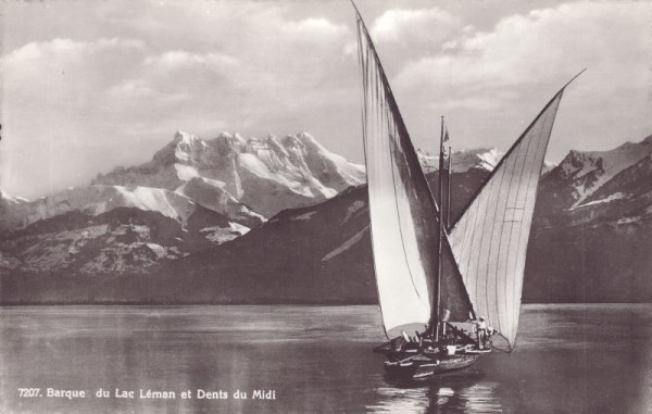 Barque du Lac Léman et Dents du Midi