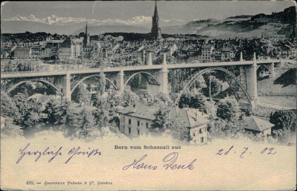 Bern vom Schaenzli aus Vorderseite