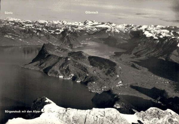 Bürgenstock mit den Alpen Vorderseite