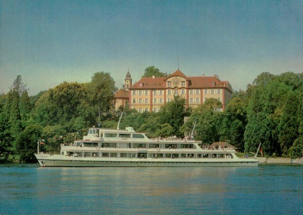 Das Salonschiff "München" vor der Insel Mainau Vorderseite