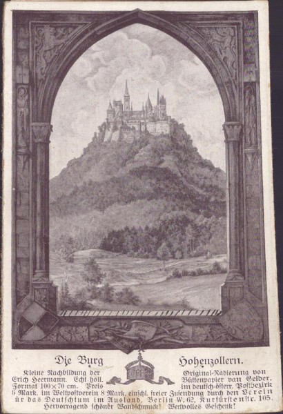 Die Burg Hohenzollern Vorderseite