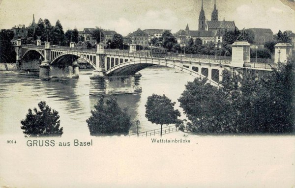 Wettsteinbrücke, Basel Vorderseite