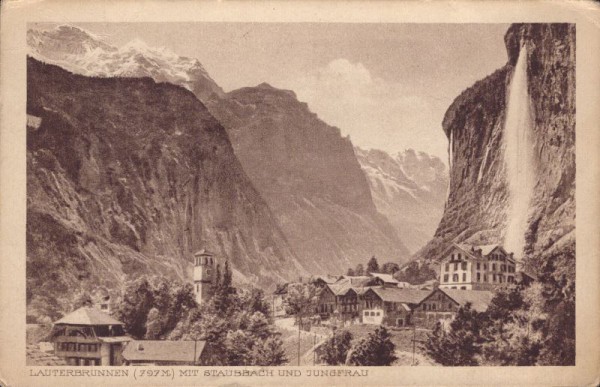 Lauterbrunnen (797m) Mit Staubbach und Jungfrau