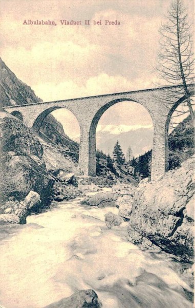 Albulabahn, Viaduct II bei Preda Vorderseite