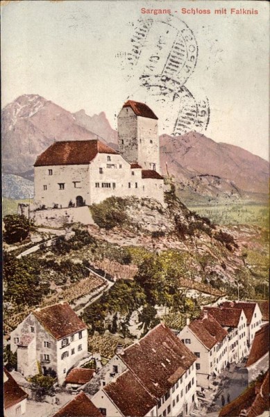 Sargans, Schloss mit Falknis. 1912
