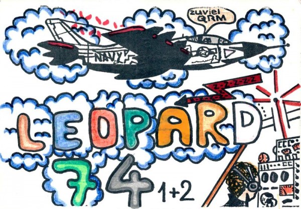 QSL- Karte, Leopard 74-1+2, Tann- Rüti Vorderseite