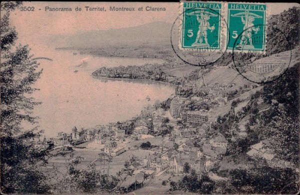 Panorama de Territet, Montreux et Clarens. Vorderseite