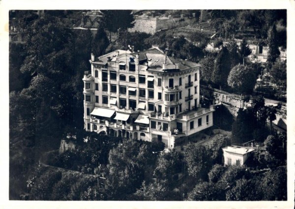 Fliegeraufnahme Erholungsheim Montesano Orselina b. Locarno Vorderseite
