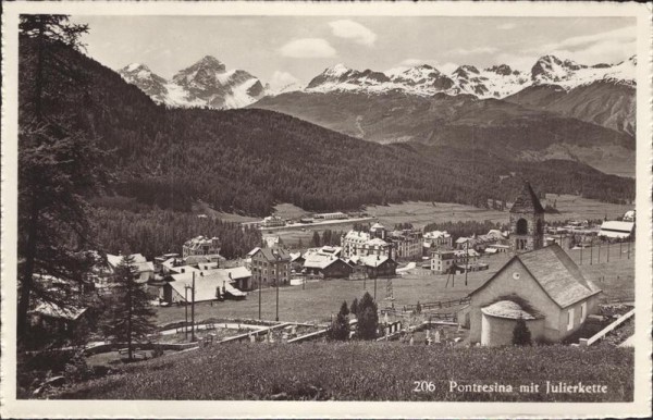 Pontresina mit Julierkette Vorderseite