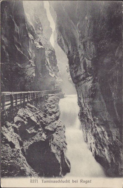 Taminaschlucht bei Ragaz. 1924