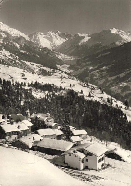 Pany. Prättigau gegen Kloster und die Silvrettagruppe Vorderseite