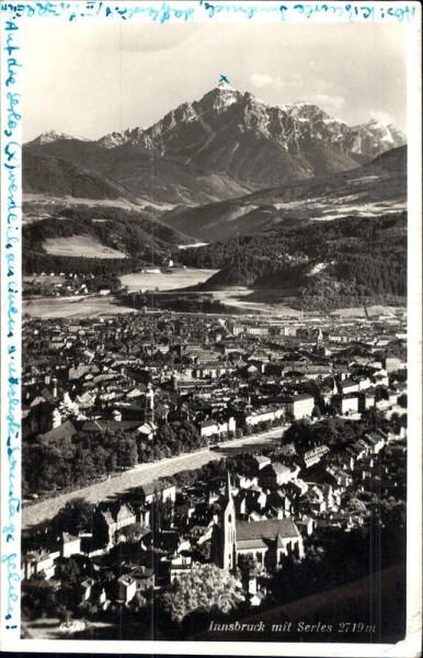 Innsbruck mit Serles Vorderseite