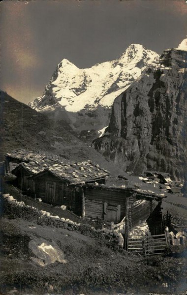 Eiger und Mönch bei Mürren Vorderseite