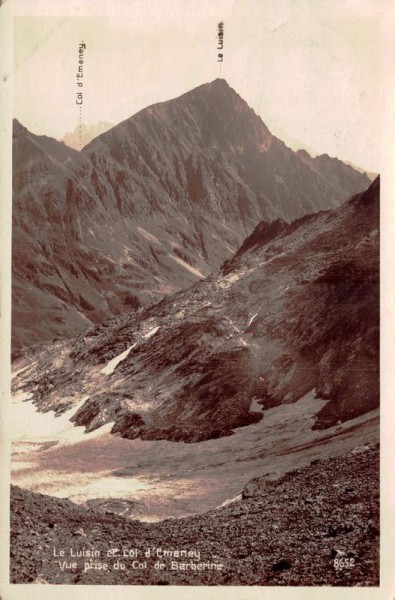 Le Luisin et Col d`Emaney Vue prise du Col de Barberine Vorderseite