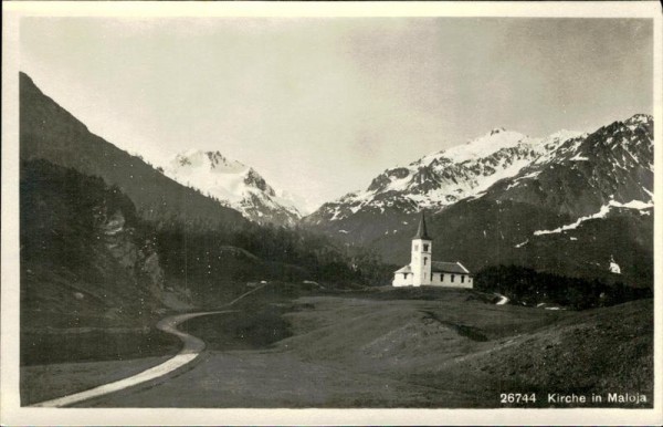 Kirche in Maloja Vorderseite
