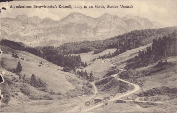 Alpenkurhaus Bergwirtschaft Kräzerli, Urnäsch Vorderseite