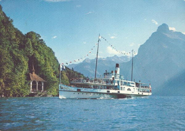 Urnersee Tellskapelle mit Gitschen