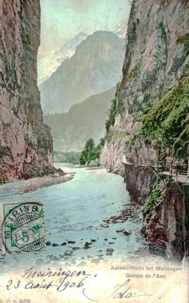 Meiringen, Aareschlucht, Gorges de L'Aar Vorderseite
