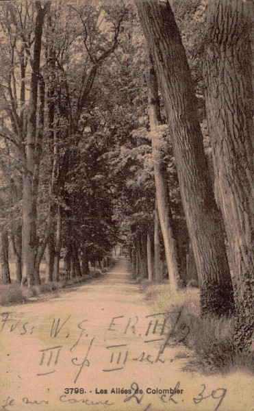 Les Allées de Colombier. 1939 Vorderseite