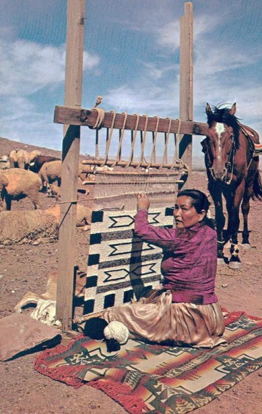 Navajo Weaver at Work Vorderseite