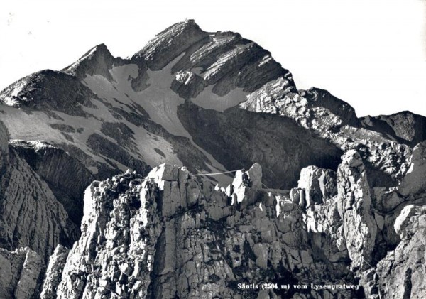 Säntis, vom Lysengratweg Vorderseite