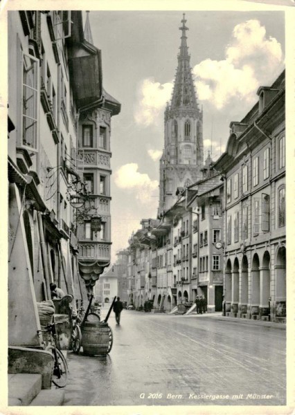 Kesslergasse mit Münster, Bern Vorderseite