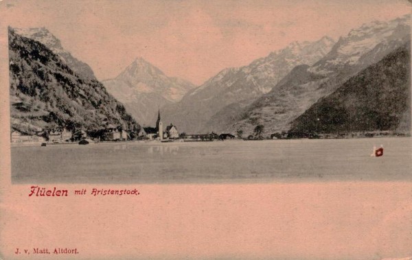 Flüelen mit Bristenstock Vorderseite