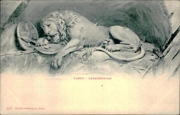 Luzern - Löwendenkmal Vorderseite