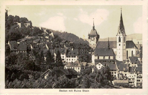 Baden mit Ruine Stein Vorderseite