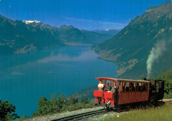 Brienz-Rothorn-Bahn mit Blick auf Brienzersee Vorderseite