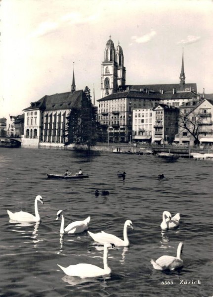 Zürich mit Schwäne Vorderseite