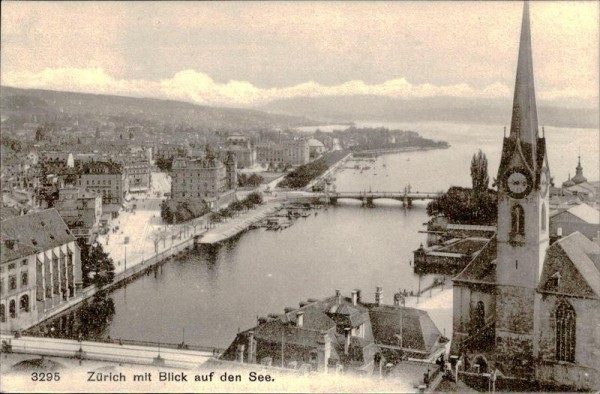 Zürich mit Blick auf den See. Vorderseite