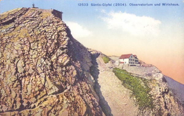 Säntis-Gipfel, Observatorium und Wirtshaus