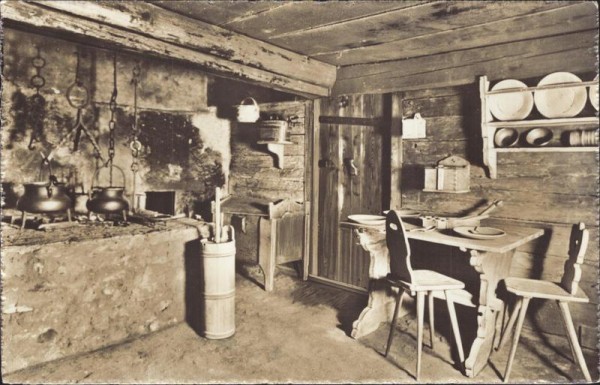 Wildhaus. Küche im Zwinglihaus Vorderseite