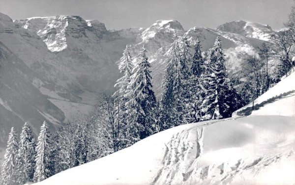 Braunwald. Blick auf Tödi Vorderseite
