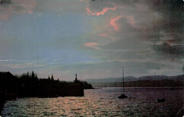 Abendstimmung am Zürichsee Vorderseite