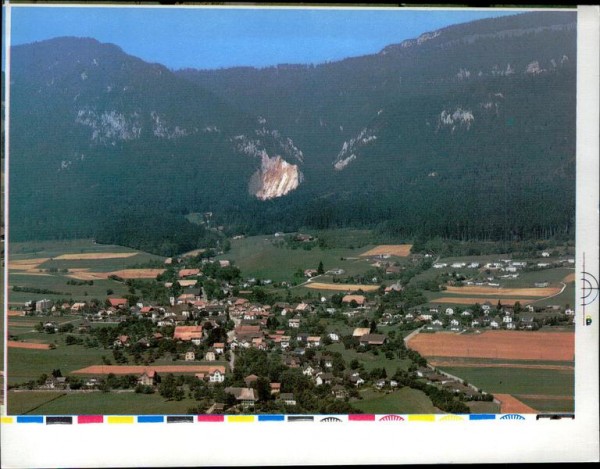Oberdorf SO, Flugaufnahme, Druckvorlage Vorderseite