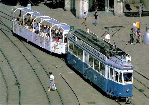 Cabrio-Tram Zürich Vorderseite