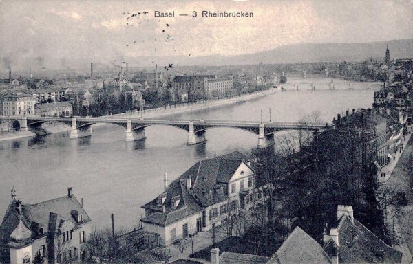 Basel - 3 Rheinbrücken Vorderseite