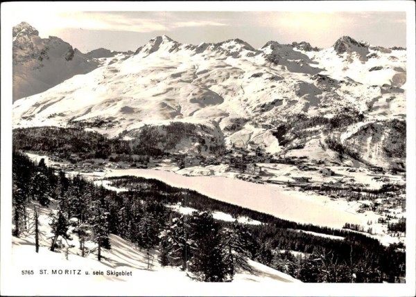 St. Moritz und sein Skigebiet Vorderseite